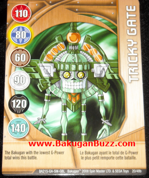 Tricky Gate 20 48b Bakugan 1 48b Card Set
